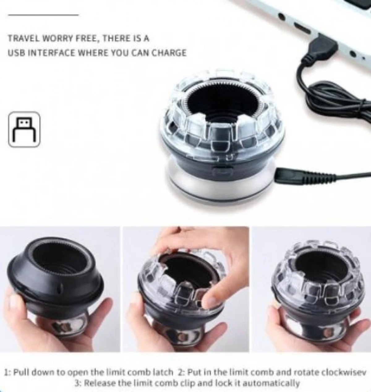 Επαναφορτιζόμενη Κουρευτική Μηχανή Kemei KM-887 UFO