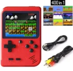 Ρετρό Επαναφορτιζόμενη Κονσόλα Παιχνιδιών SUP με 400 Παιχνίδια και Χειριστήριο για TV Κόκκινο