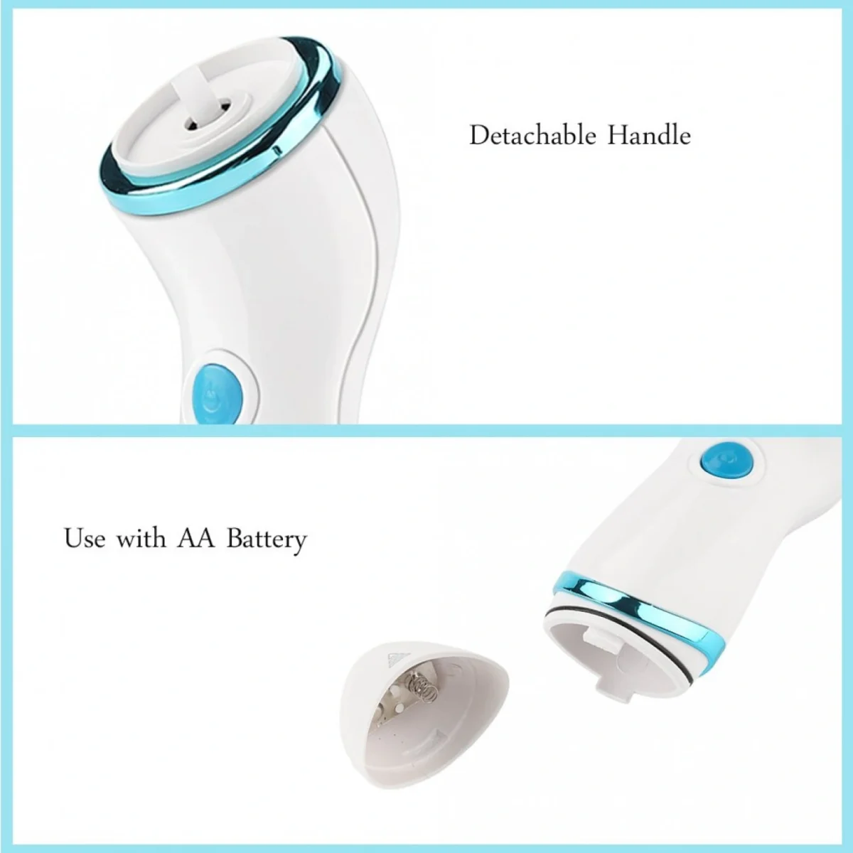 Ηλεκτρική Βούρτσα Καθαρισμού Προσώπου Περιστρεφόμενη με 4 Κεφαλές AE-8286 Μπλε