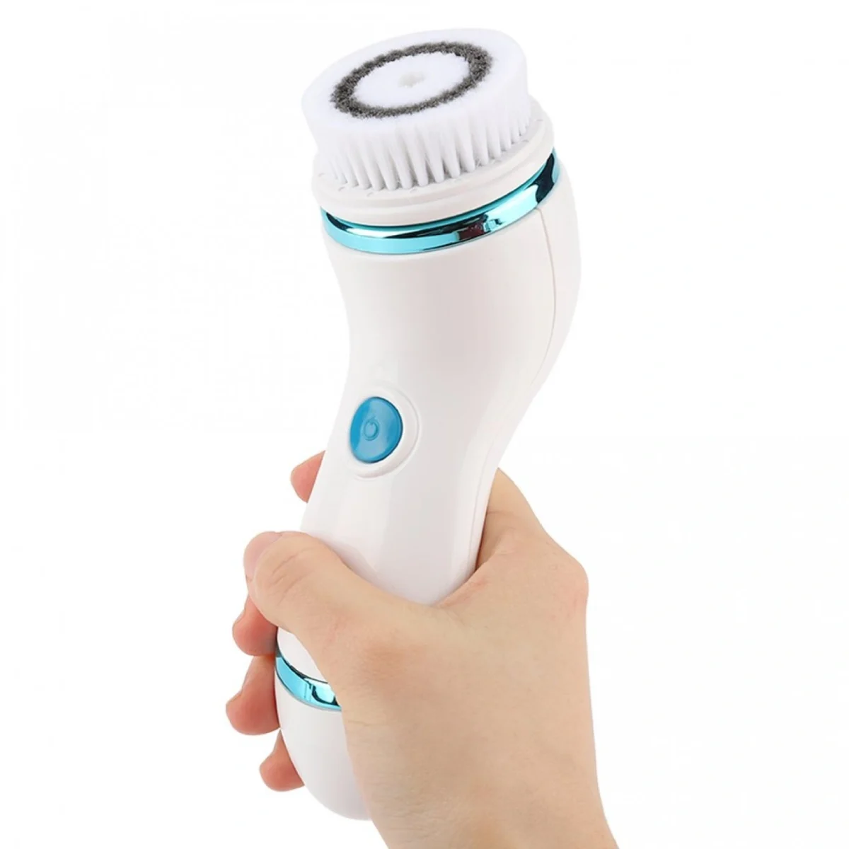 Ηλεκτρική Βούρτσα Καθαρισμού Προσώπου Περιστρεφόμενη με 4 Κεφαλές AE-8286 Μπλε