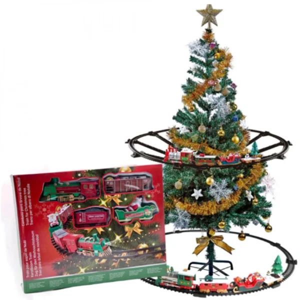 Χριστουγεννιάτικο Τρένο σε Ράγες για το Δέντρο με Φως & Ήχο.