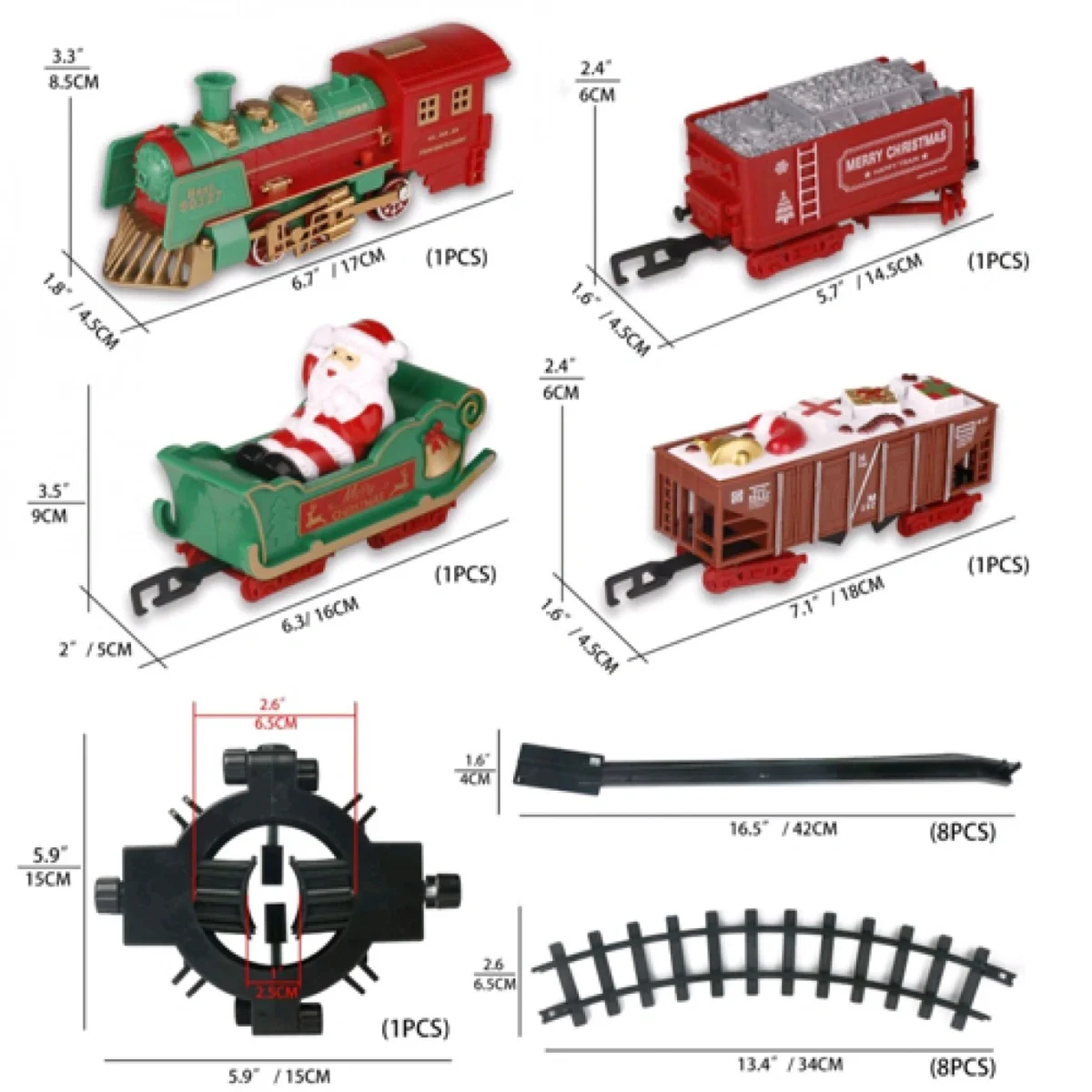 Χριστουγεννιάτικο Τρένο σε Ράγες για το Δέντρο με Φως & Ήχο.