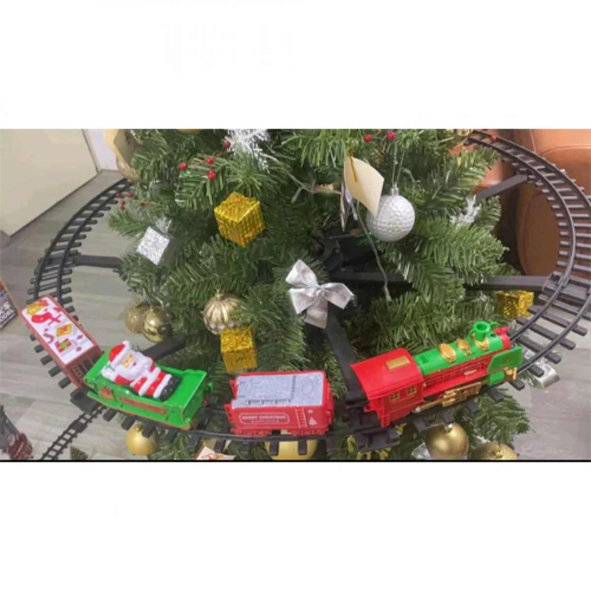 Χριστουγεννιάτικο Τρένο σε Ράγες για το Δέντρο με Φως & Ήχο.