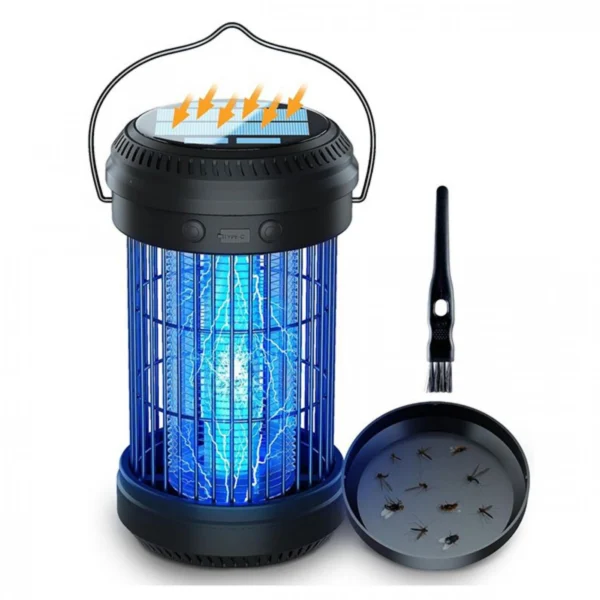 Ηλιακό Φoρητό Φανάρι, Εντομοπαγίδα και Φακός SOS 3 σε 1