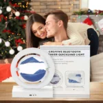 Φωτιστικό Sands of Time με Ηχείο Μουσικής & RGB Light - Επιτραπέζιο Διακοσμητικό Αμμού