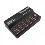 Σταθμός Φόρτισης Πρίζας με 10 θύρες USB 60W 3.5A/1A μαύρος Q-CD10P