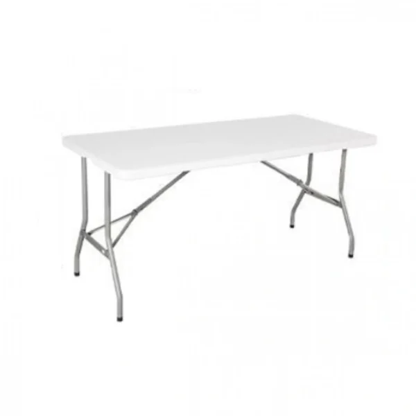 Αναδιπλούμενο Τραπέζι με Πλαστική Επιφάνεια και Μεταλλικό Σκελετό 180x74x74εκ