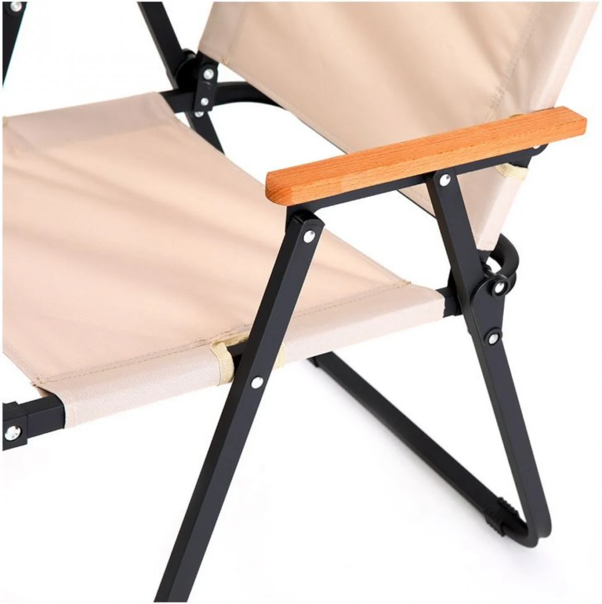 Πτυσσόμενη Καρέκλα Παραλίας με Μπέζ Υφασμα 41x53x79cm