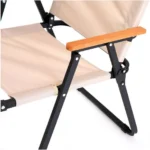 Πτυσσόμενη Καρέκλα Παραλίας με Μπέζ Υφασμα 41x53x79cm