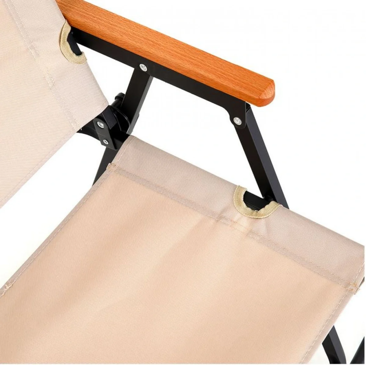 Πτυσσόμενη Καρέκλα Παραλίας με Μπέζ Υφασμα 41x53x79cm