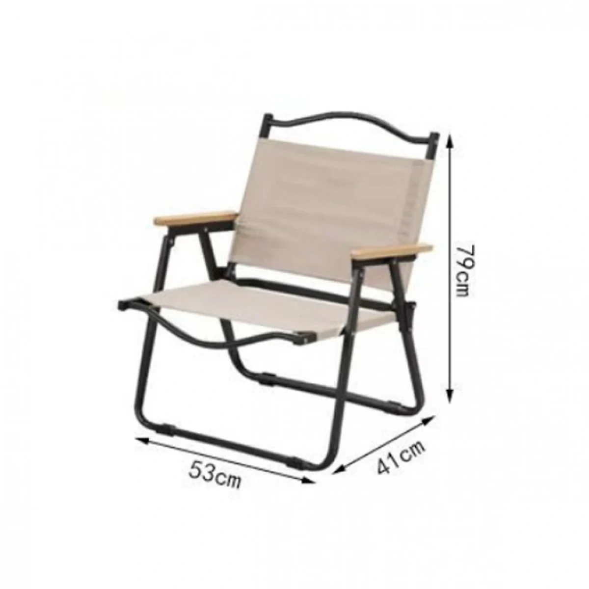 Πτυσσόμενη Καρέκλα Παραλίας με Μπέζ Υφασμα 41x53x79cm