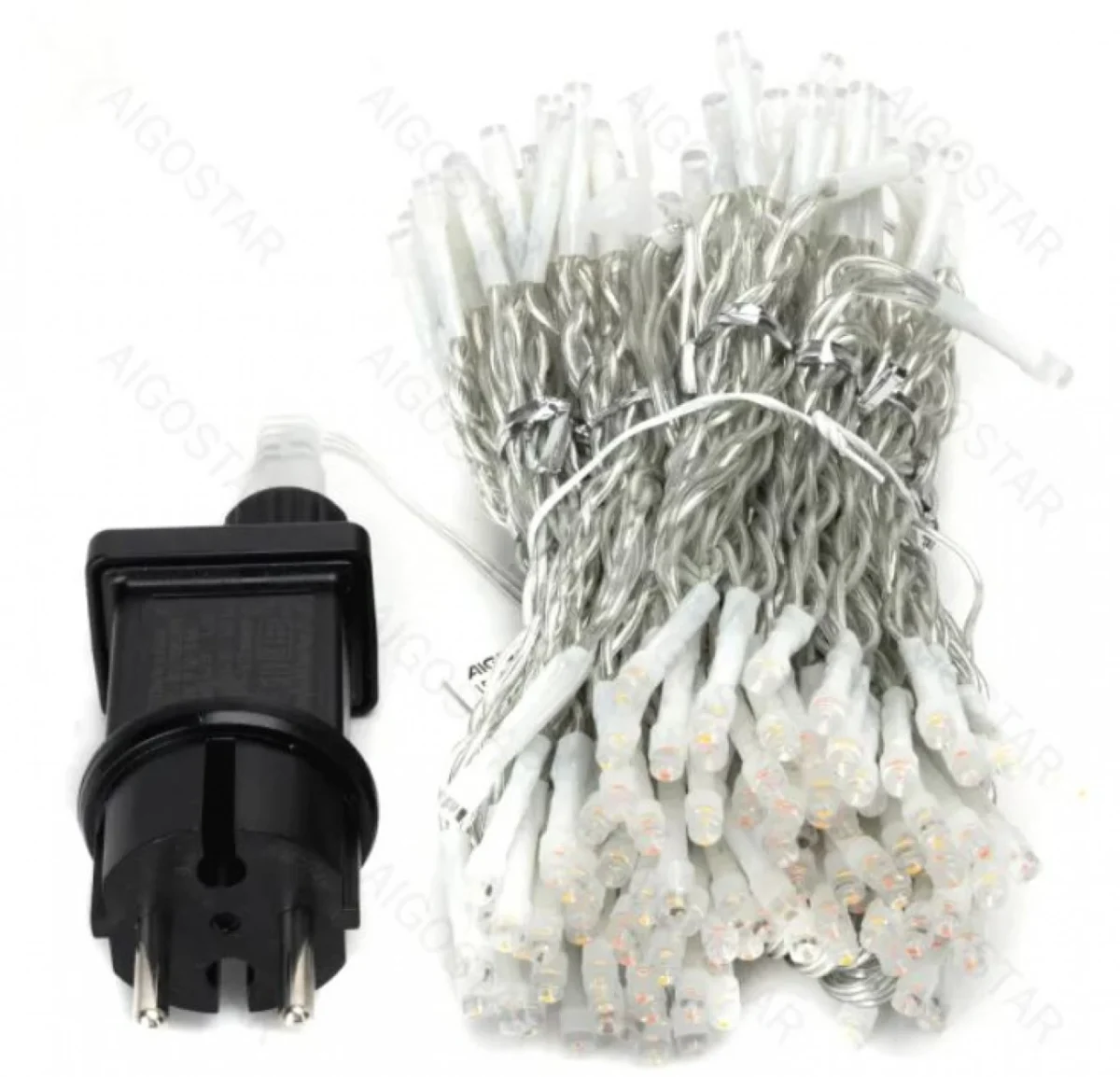 Χριστουγεννιάτικα Λαμπάκια Κουρτίνα Ρεύματος με Διάφανο Καλώδιο 1x1m με Θερμό Φωτισμό και 8 Προγράμματα Λειτουργίας 30530