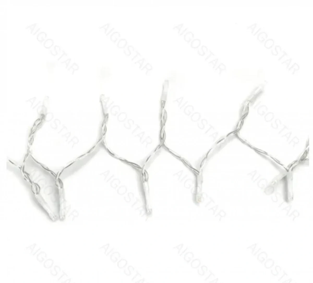 Χριστουγεννιάτικα Λαμπάκια Κουρτίνα Ρεύματος με Διάφανο Καλώδιο 1x1m με Ψυχρό Λευκό Φωτισμό και 8 Προγράμματα Λειτουργίας 30533