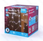 Χριστουγεννιάτικα Λαμπάκια Βροχή Ρεύματος με Διάφανο Καλώδιο 15x0,6m με Λευκό Ψυχρό Φωτισμό και 8 Προγράμματα Λειτουργίας 30033