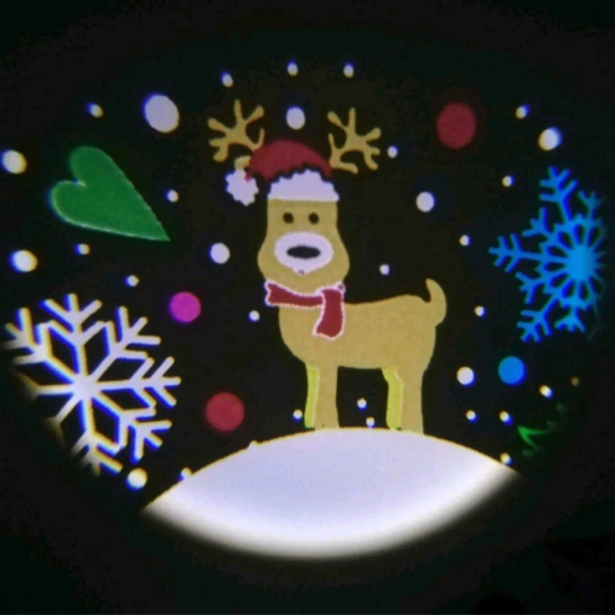 Χριστουγεννιάτικος προβολέας LED με διάφορα σχέδια, επιτοίχια και χωνευτή βάση 220V IP44 για εσωτερικούς και εξωτερικούς χώρους.