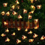 Ηλιακή Αδιάβροχη Γιρλάντα 6.5m Μέλισσες 30τμχ – Πράσινο Καλώδιο και 8 Διαφορετικές Λειτουργίες σε Θερμό Λευκό Φωτισμό