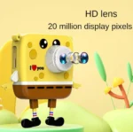 Επαναφορτιζόμενη Παιδική Ψηφιακή Φωτογραφική Μηχανή 1080P & Βιντεοκάμερα - Μπομπ Σφουγγαράκης