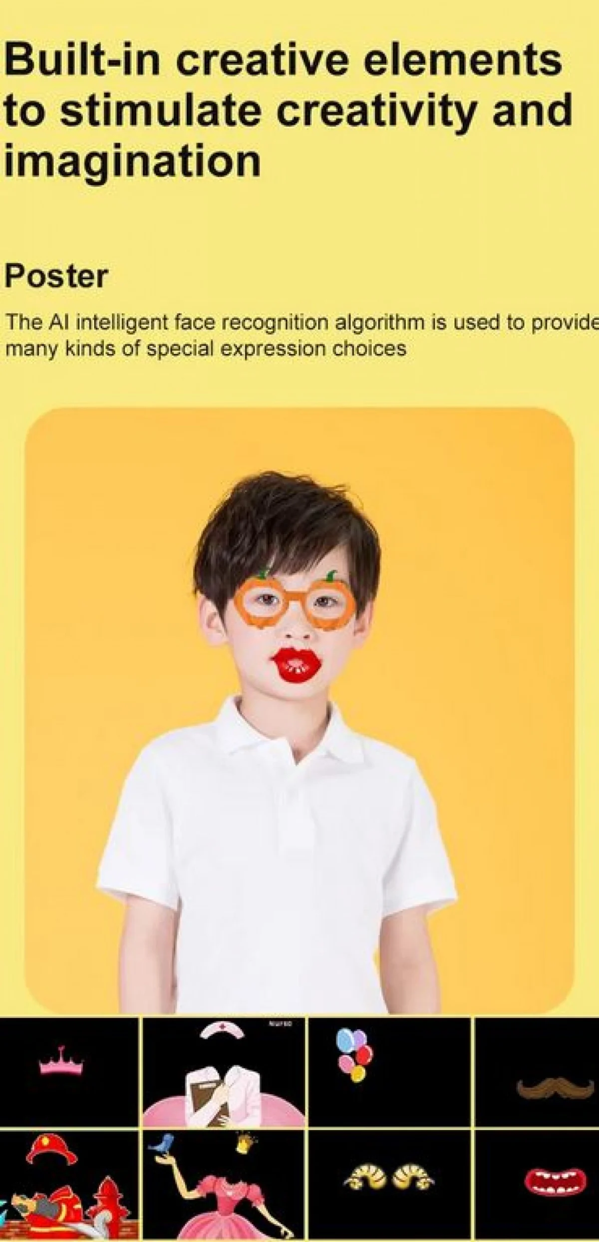 Επαναφορτιζόμενη Παιδική Ψηφιακή Φωτογραφική Μηχανή 1080P & Βιντεοκάμερα - Μπομπ Σφουγγαράκης