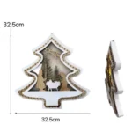 Κρεμαστό Χριστουγεννιάτικο Ξύλινο Στολίδι με Φωτισμό LED “Δέντρο με Φάτνη”.