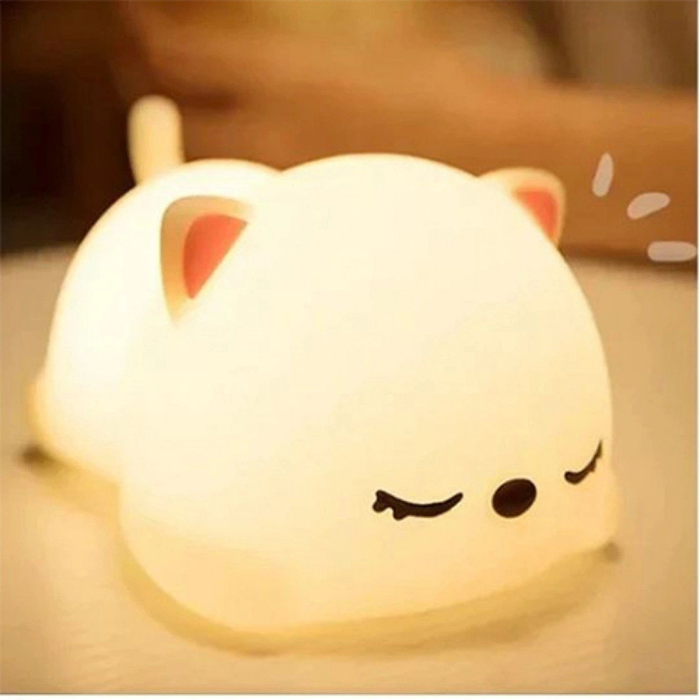 Επαναφορτιζόμενο Διακοσμητικό Φωτιστικό USB Σιλικόνης - Γάτα Επαναφορτιζόμενο Διακοσμητικό Φωτιστικό USB Σιλικόνης - Γάτα