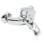 Μπαταρία Νιπτήρα Τοίχου για Μπάνιο Ασημί