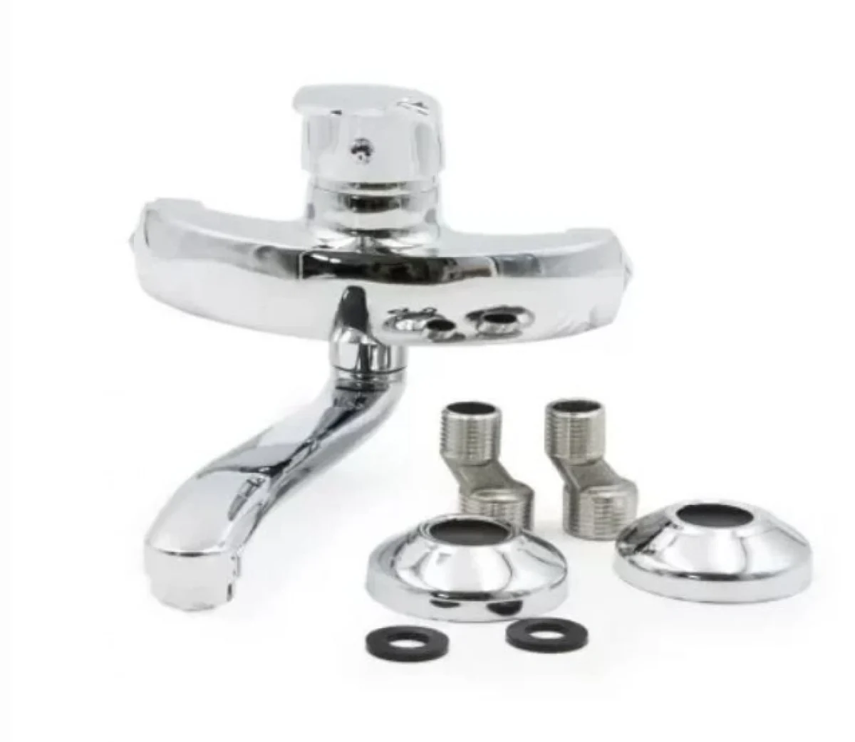 Μπαταρία Νιπτήρα Τοίχου για Μπάνιο Ασημί