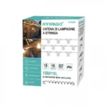 Αδιάβροχη Γιρλάντα με 10 Κρεμαστά Ντουί E27 10m Λευκή