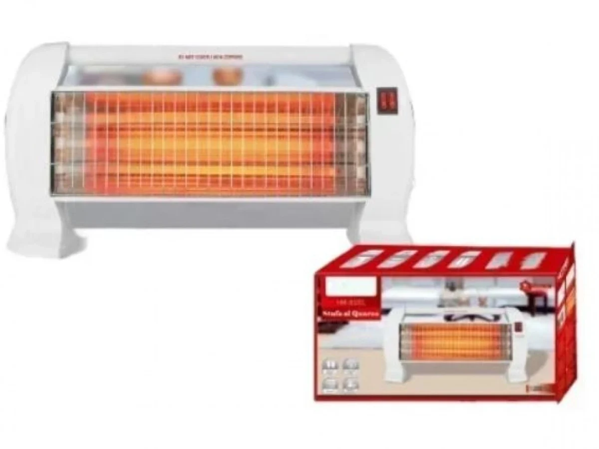 Ηλεκτρική Σόμπα Χαλαζία 1200W με 2 Επίπεδα Ισχύος και 3 Θερμαντικά Στοιχεία - Hoomei