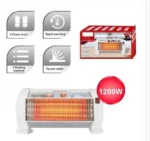 Ηλεκτρική Σόμπα Χαλαζία 1200W με 2 Επίπεδα Ισχύος και 3 Θερμαντικά Στοιχεία - Hoomei