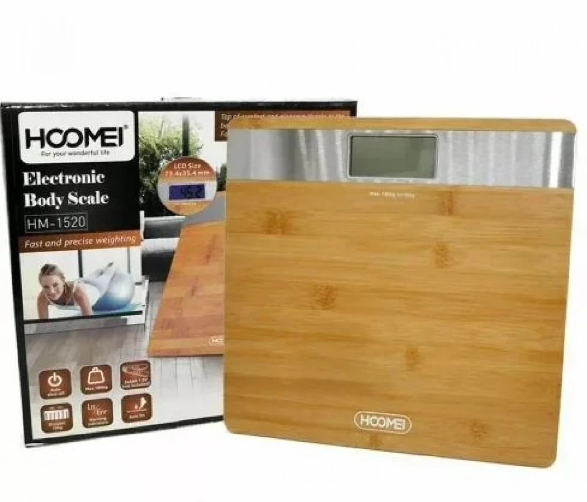 Ψηφιακή Ζυγαριά Bamboo έως 180kg - Hoomei