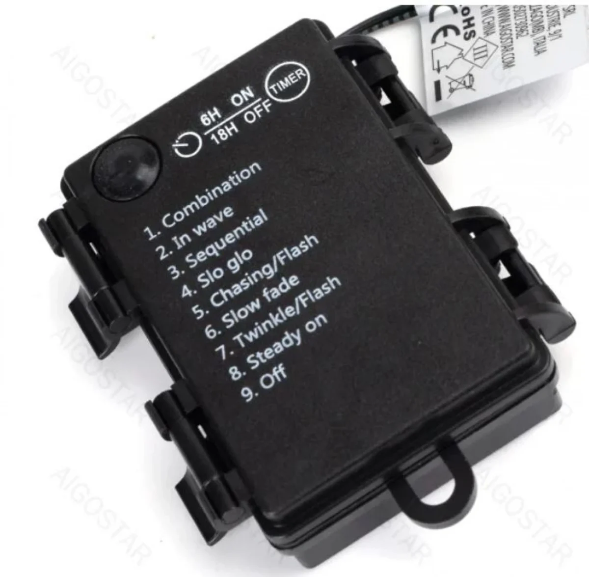 Χριστουγεννιάτικα Λαμπάκια Μπαταρίας Γιρλάντα με Πράσινο Καλώδιο 15m με Θερμό Φωτισμό και 8 Προγράμματα Λειτουργίας 29732