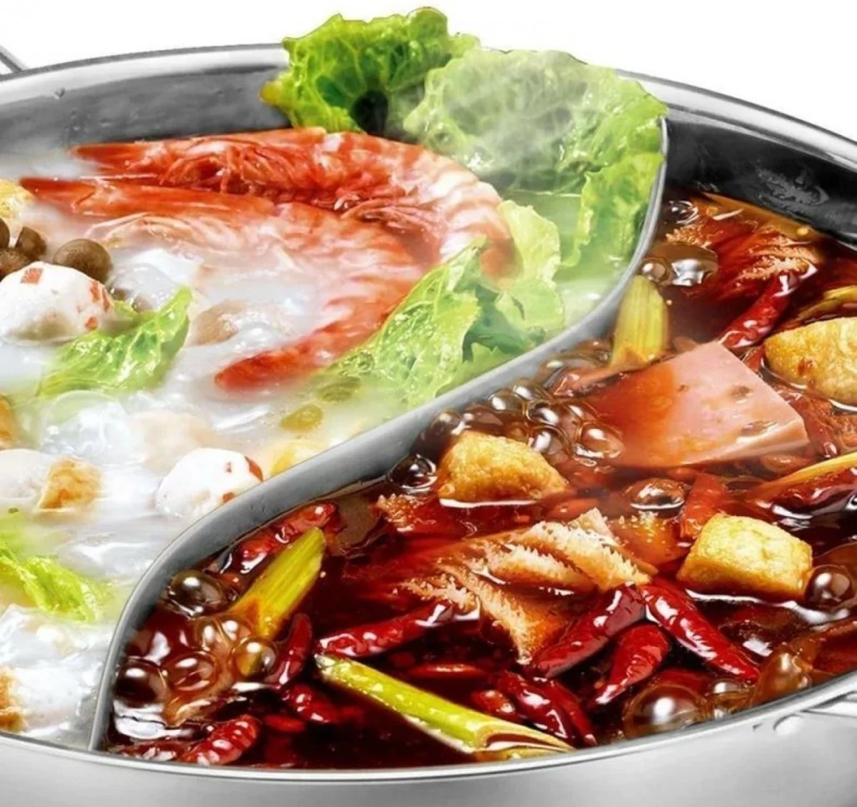 Ανοξείδωτο Επαγωγικό Τηγάνι με Εσωτερικό Διαχωριστικό και Γυάλινο Καπάκι 32cm - Hoomei