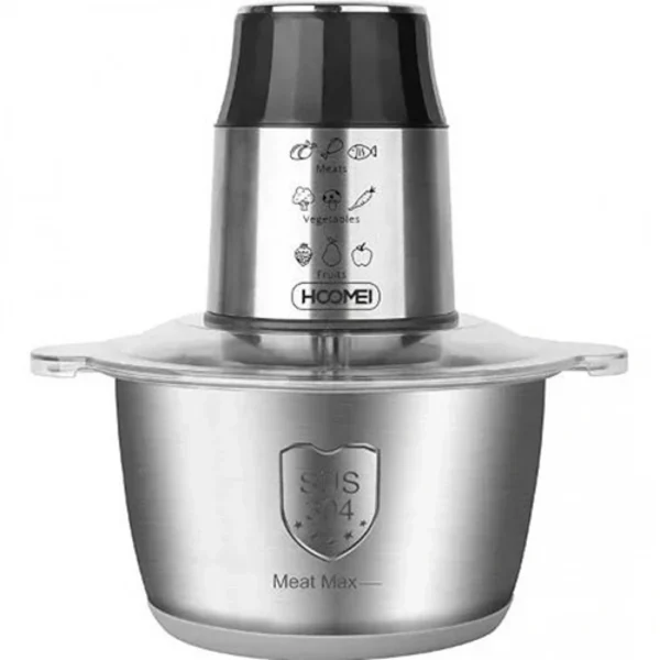 Ηλεκτρικός Πολυκόφτης με 4 Λεπίδες Ανοξείδωτου Ατσαλιού, 2 Ταχυτήτων - 300W, 2lt - Hoomei