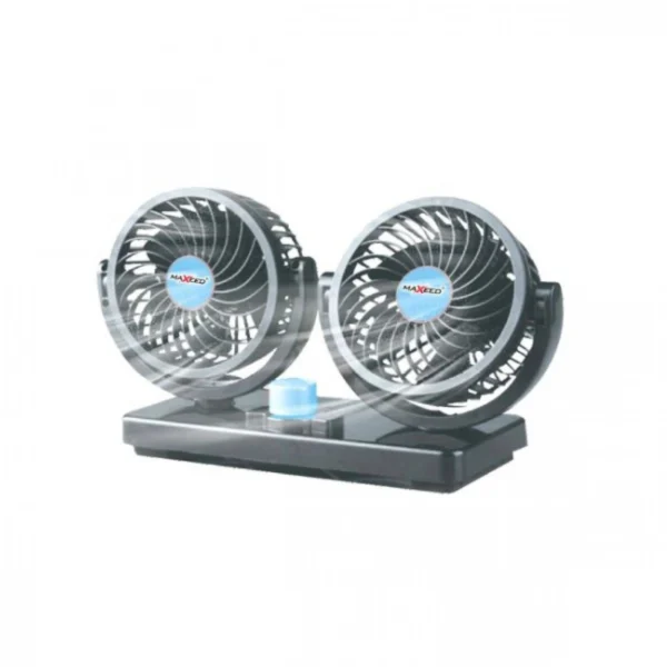 Διπλός Ανεμιστήρας Αυτοκινήτου με Ανεξάρτητη Περιστροφή 360°, 12V