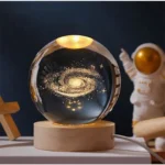 Φωτιστικό Κρυστάλλινη Σφαίρα 8cm Χαραγμένη Εσωτερικά με Λέιζερ - Νεφέλωμα