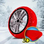 2 Τεμάχια ΚόκκινεςΥφασμάτινες Αντιολισθητικές Υφασμάτινες Χιονοκουβέρτες Προστασίας Αυτοκινήτου για Διάσταση Τροχού 13"-14"- 15"- 16"- 17"- 18"- 19"- 20"-21"-22"