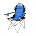 Καρέκλα Camping Πτυσσόμενη Μπλε/Μαύρο με Μεταλλικό Σκελετό - 58x47x102cm