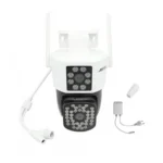 IP Διπλή Κάμερα Παρακολούθησης Wi-Fi 1080p IP66 Αδιάβροχη με Φακό 3.6mm Jortan JΛευκή-Μαύρη