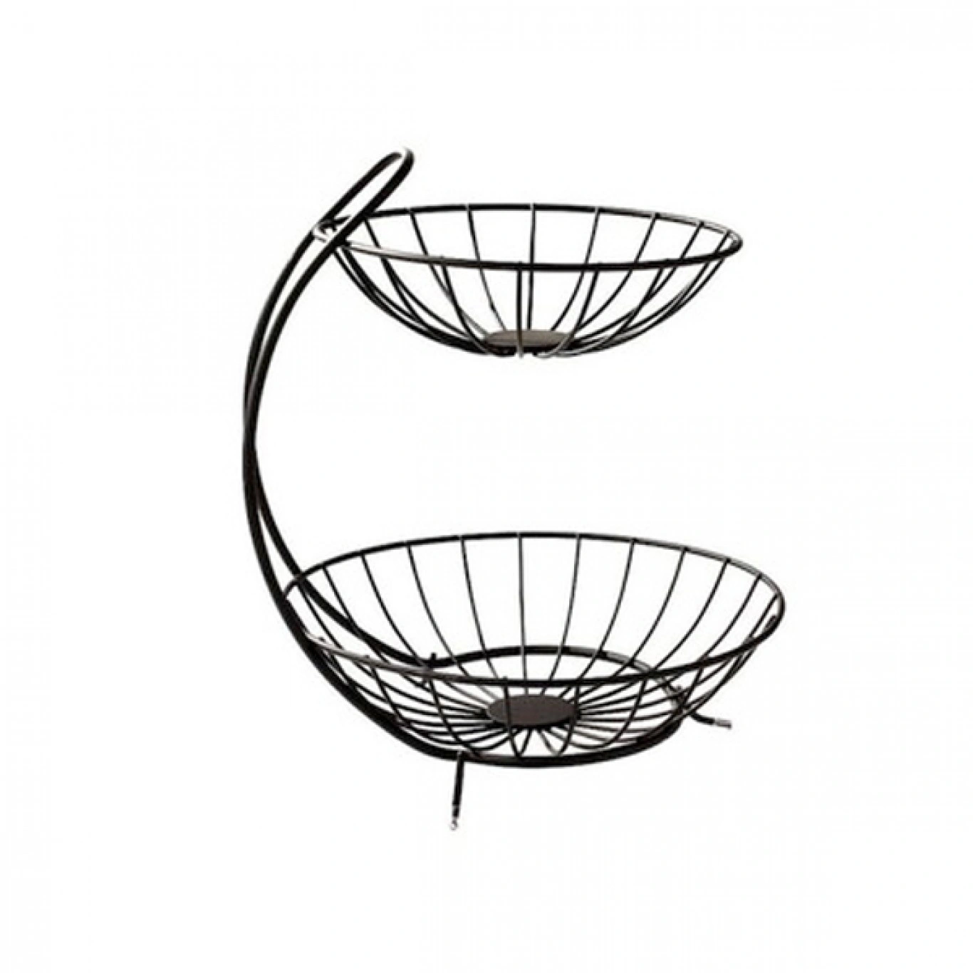 Μεταλλική Φρουτιέρα Nuera Δύο Επιπέδων Μαύρη 27x32cm Μεταλλική Φρουτιέρα Nuera Δύο Επιπέδων Μαύρη 27x32cm