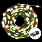 Χριστουγεννιάτικα Λαμπάκια Ρεύματος Γιρλάντα με Πράσινο Καλώδιο 30m με Πολύχρωμο Φωτισμό και 8 Προγράμματα Λειτουργίας 30060