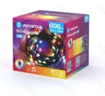 Χριστουγεννιάτικα Λαμπάκια Ρεύματος Γιρλάντα με Πράσινο Καλώδιο 30m με Πολύχρωμο Φωτισμό και 8 Προγράμματα Λειτουργίας 30060