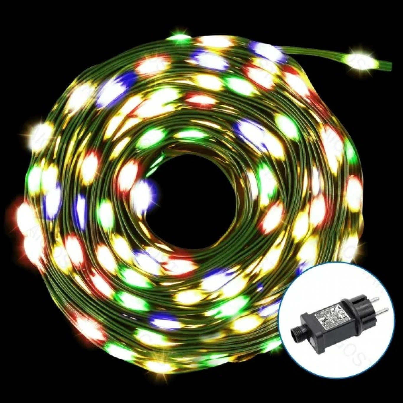 Χριστουγεννιάτικα Λαμπάκια Ρεύματος Γιρλάντα με Πράσινο Καλώδιο 40m με Πολύχρωμο Φωτισμό και 8 Προγράμματα Λειτουργίας 30061 Χριστουγεννιάτικα Λαμπάκια Ρεύματος Γιρλάντα με Πράσινο Καλώδιο 40m με Πολύχρωμο Φωτισμό και 8 Προγράμματα Λειτουργίας 30061