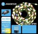 Χριστουγεννιάτικα Λαμπάκια Ρεύματος Γιρλάντα με Πράσινο Καλώδιο 40m με Πολύχρωμο Φωτισμό και 8 Προγράμματα Λειτουργίας 30061