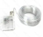 Χριστουγεννιάτικα Λαμπάκια Μπαταρίας σε Σωλήνα με Διάφανο Καλώδιο 5m με Θερμό Φωτισμό και 8 Προγράμματα Λειτουργίας 30712