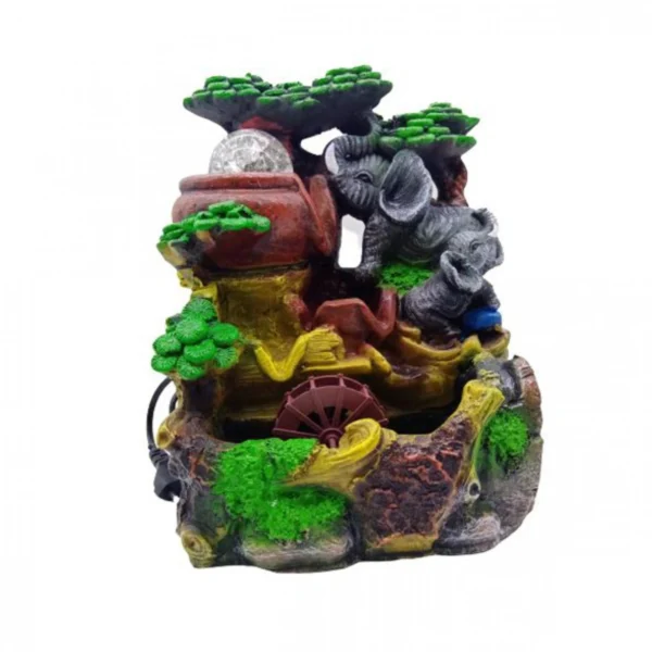 Συντριβάνι με Ελέφαντα Kιούπι και Νερόμυλο 20x16x27εκ