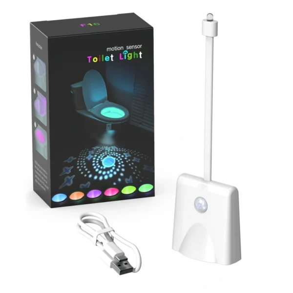 Φωτάκι Led Rgb Τουαλέτας Με Αισθητήρα Κίνησης