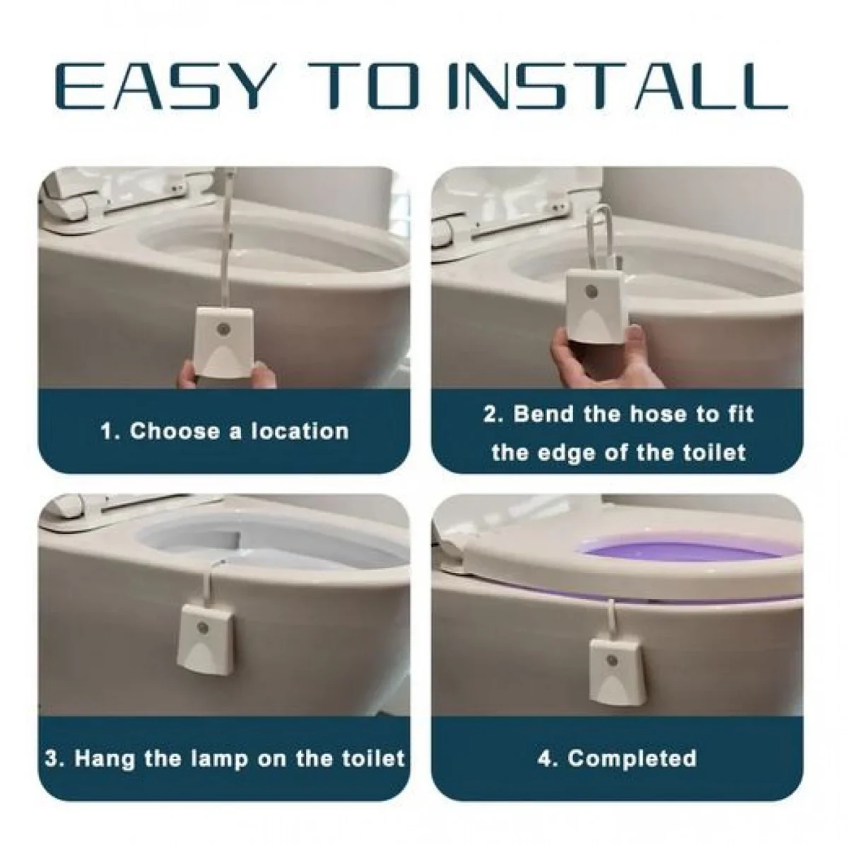 Φωτάκι Led Rgb Τουαλέτας Με Αισθητήρα Κίνησης