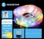 Χριστουγεννιάτικα Λαμπάκια Μπαταρίας σε Σωλήνα με Διάφανο Καλώδιο 5m με Πολύχρωμο Φωτισμό και 8 Προγράμματα Λειτουργίας 30718