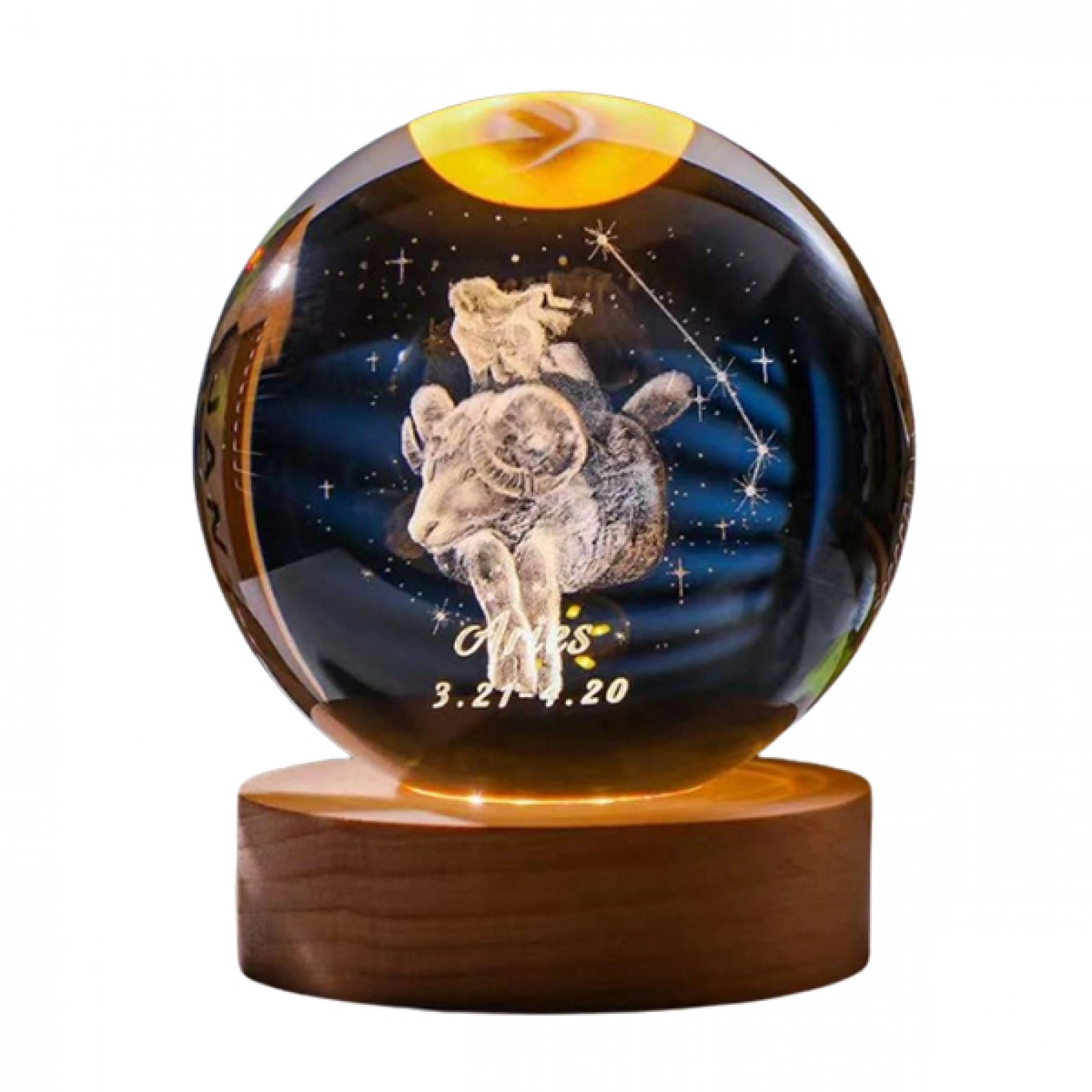 Φωτιστικό Κρυστάλλινη Σφαίρα 8cm Χαραγμένη Εσωτερικά με Λέιζερ -Υδροχόος - Aquarius Φωτιστικό Κρυστάλλινη Σφαίρα 8cm Χαραγμένη Εσωτερικά με Λέιζερ -Υδροχόος - Aquarius