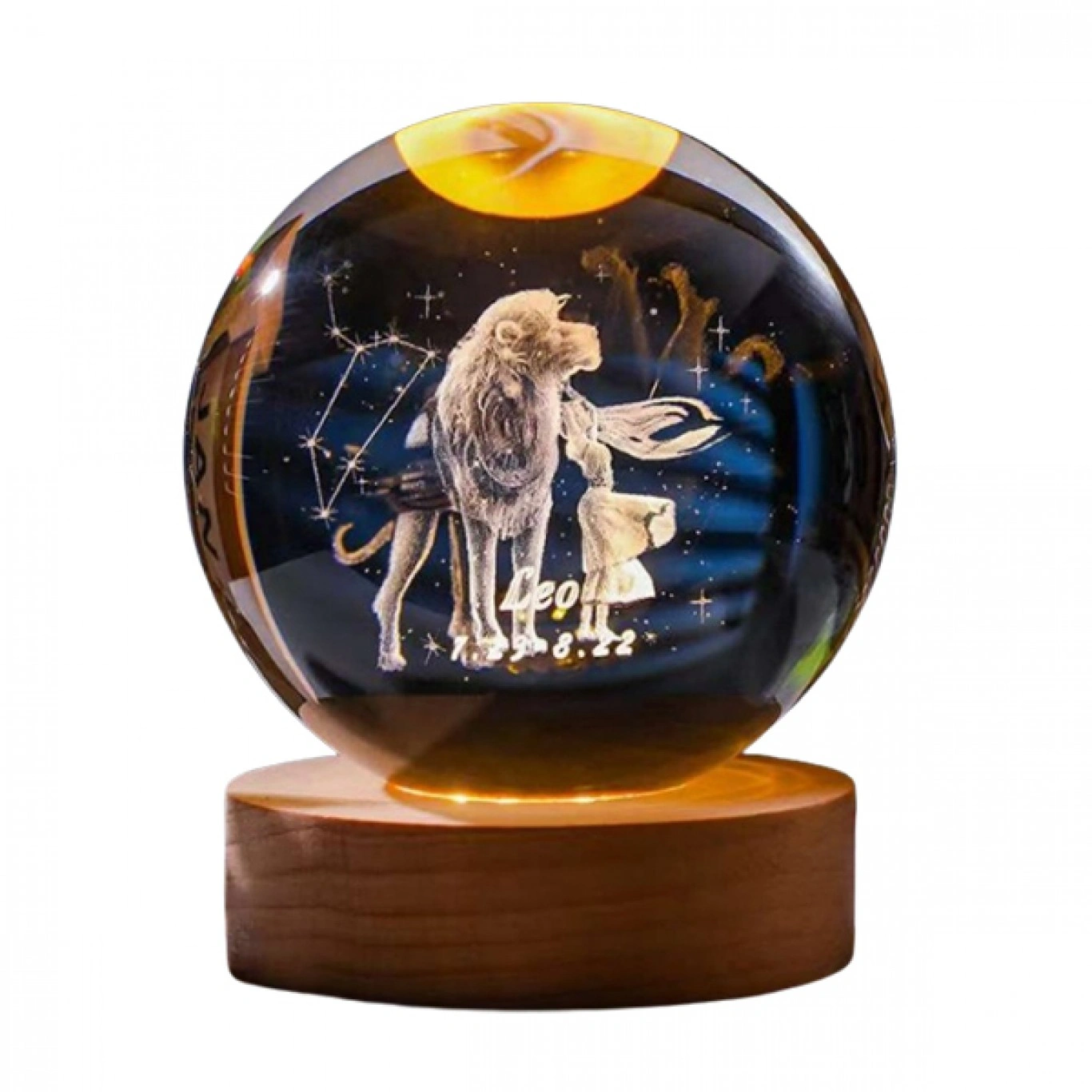 Φωτιστικό Κρυστάλλινη Σφαίρα 8cm Χαραγμένη Εσωτερικά με Λέιζερ - Δίδυμοι - Gemini Φωτιστικό Κρυστάλλινη Σφαίρα 8cm Χαραγμένη Εσωτερικά με Λέιζερ - Δίδυμοι - Gemini